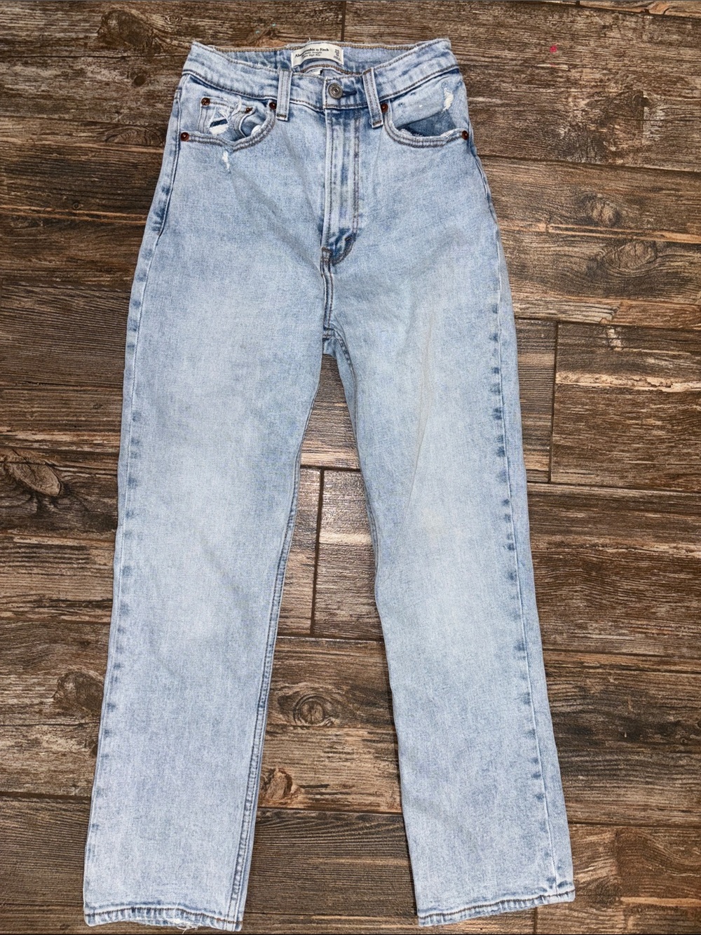 Abercrombie & Fitch Light Blue Straight Leg Jeans